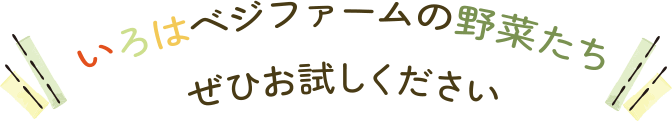 いろはベジファームの野菜たち ぜひお試しください